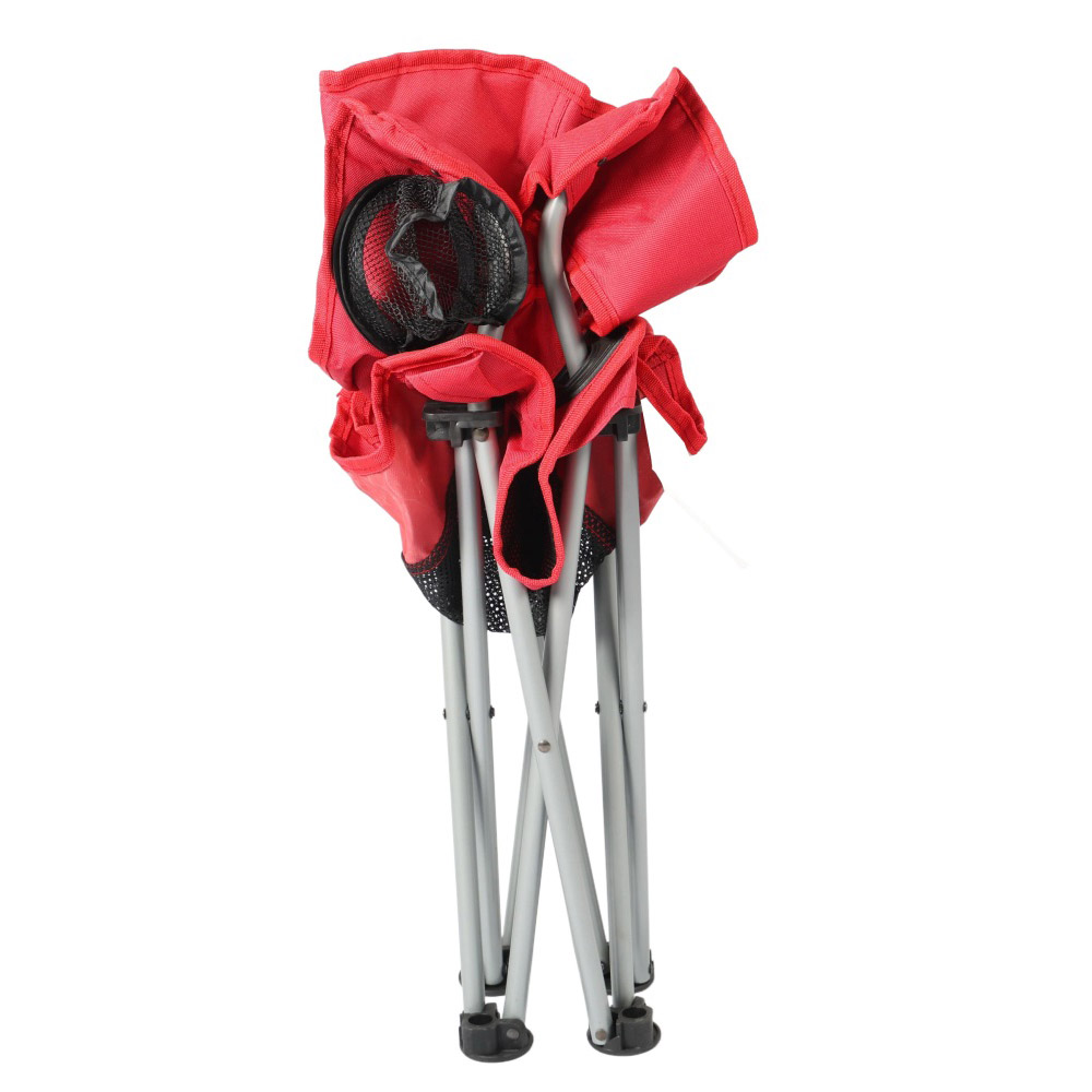 メッシュパネルとカップホルダー付き折りたたみキャンプチェア JB303