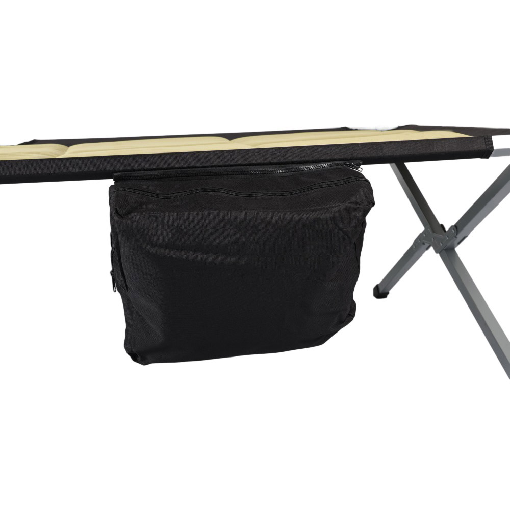 ミリタリースタイル スチール製折りたたみキャンプ用コット（パッド入りマットレス付き） C116PD